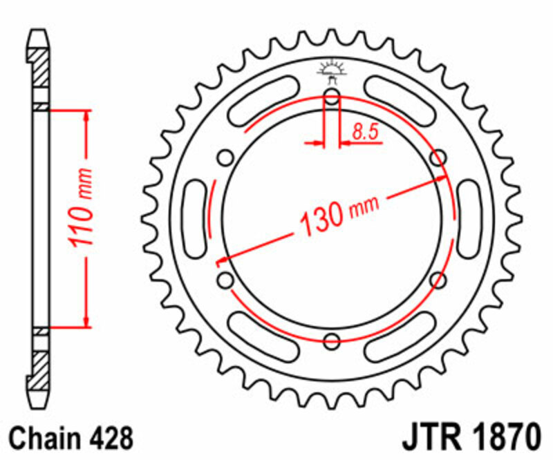 Couronne JT. acier standard 1870 - 428