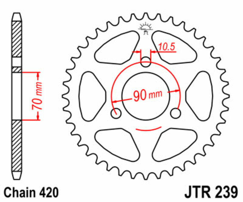 Couronne JT. acier standard 239 - 420