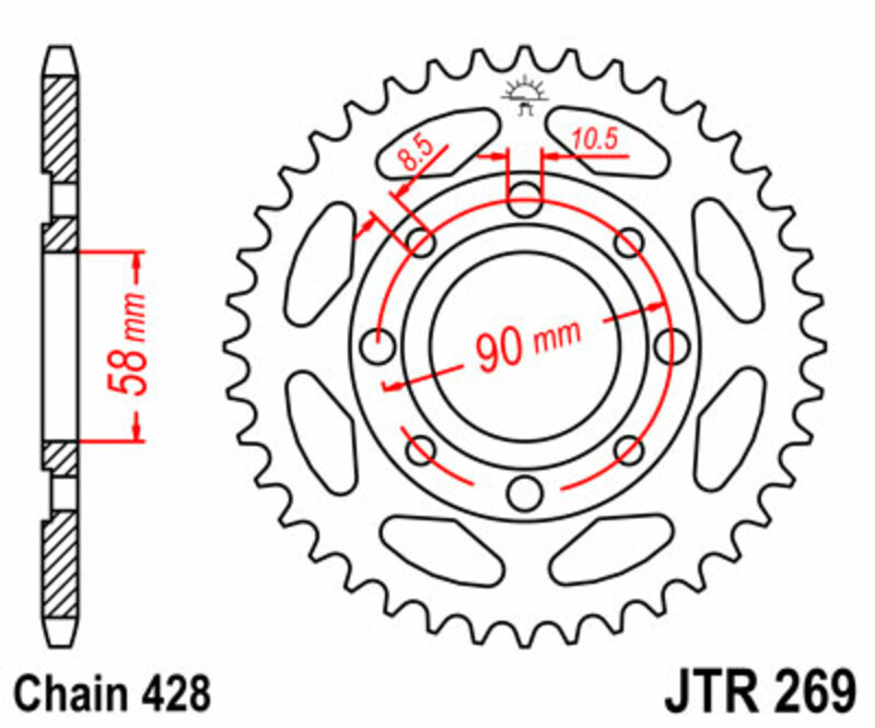 Couronne JT. acier standard 269 - 428