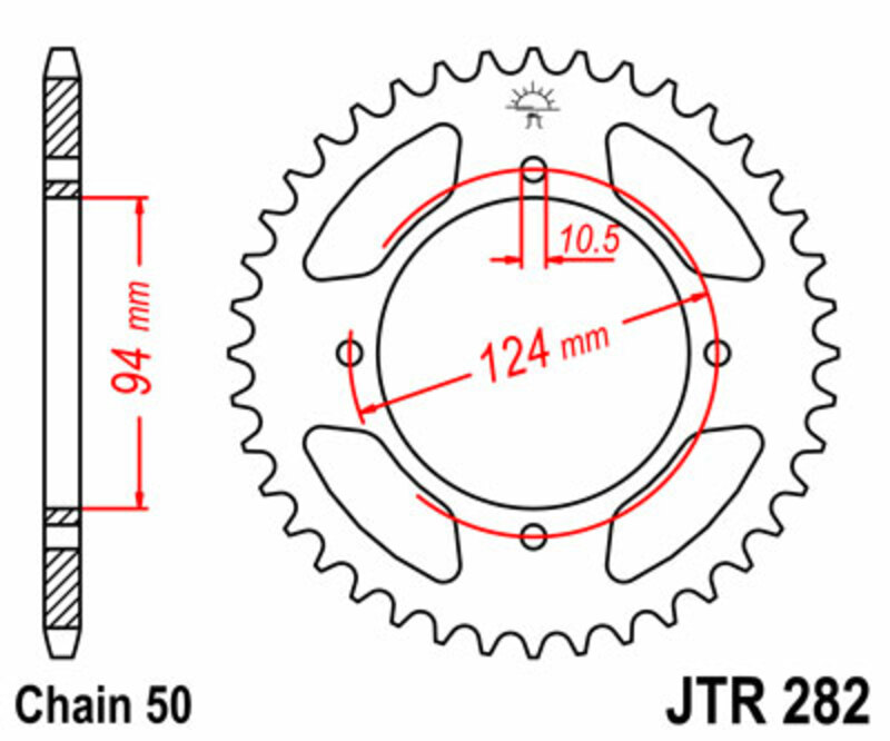 Couronne JT. acier standard 282 - 530