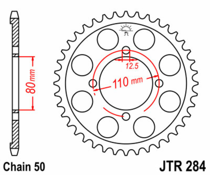 Couronne JT. acier standard 284 - 530