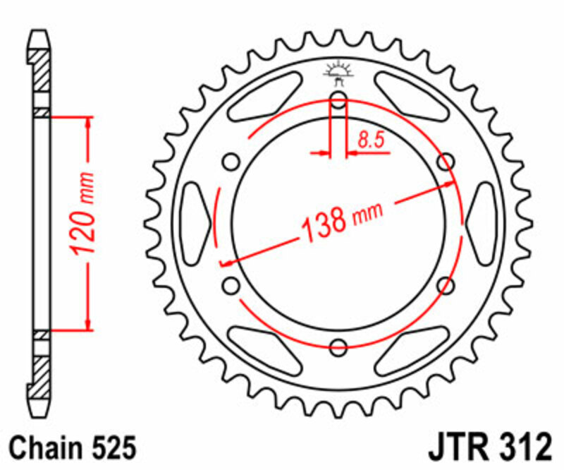 Couronne JT. acier standard 312 - 525