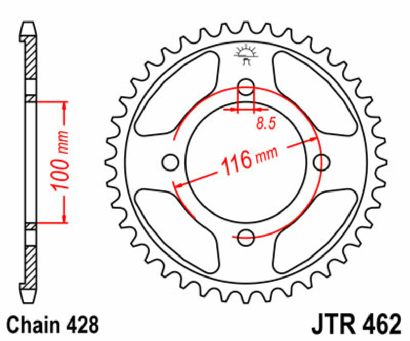 Couronne JT. acier standard 462 - 428