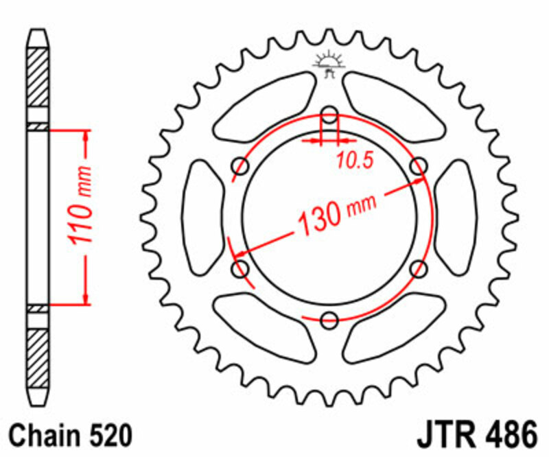 Couronne JT. acier standard 486 - 520