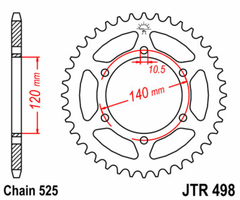 Couronne JT. acier standard 498 - 525