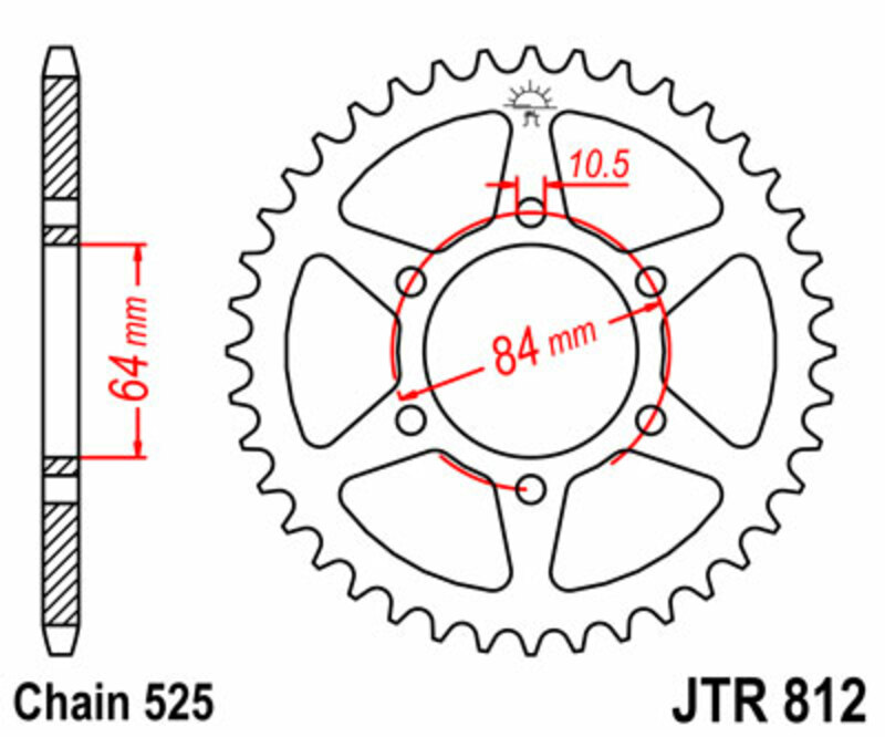 Couronne JT. acier standard 812 - 525