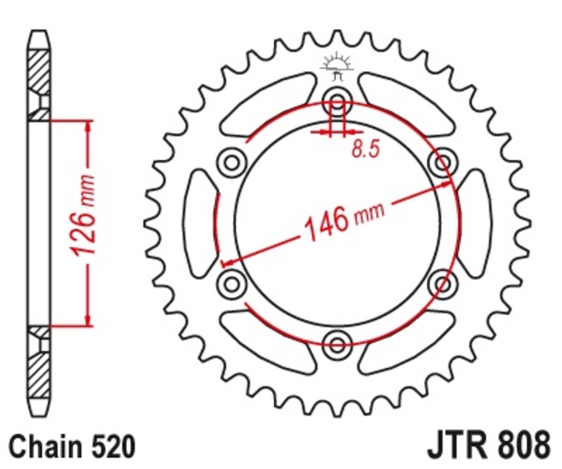 Couronne JT. acier anti-boue 808 - 520