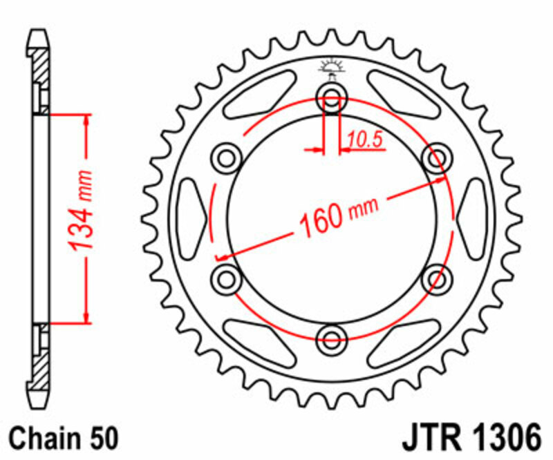 Couronne JT. acier standard 1306 - 530