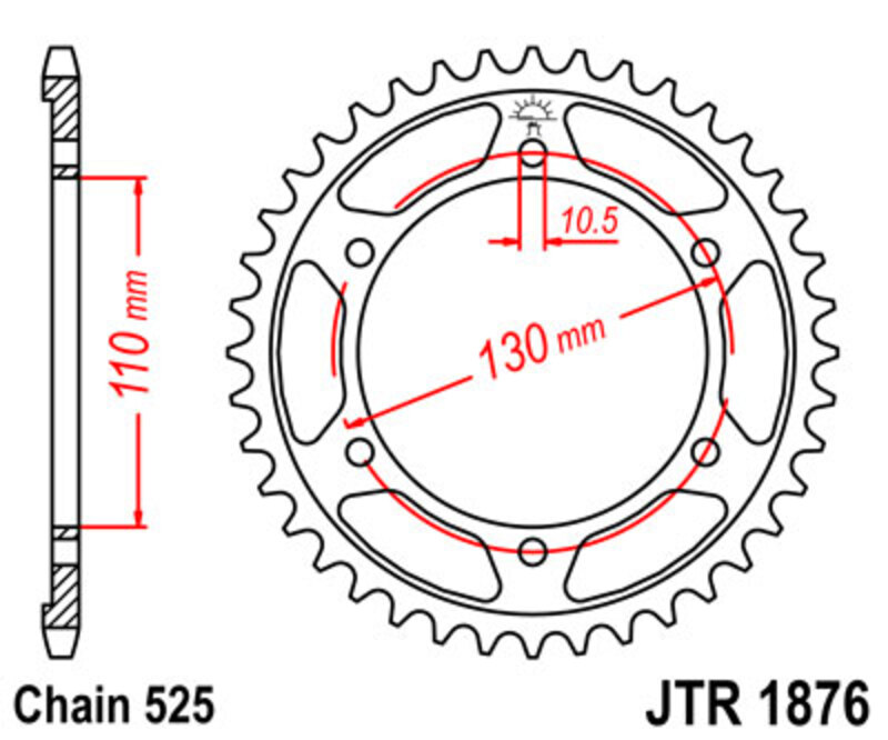 Couronne JT. acier standard 1876 - 525