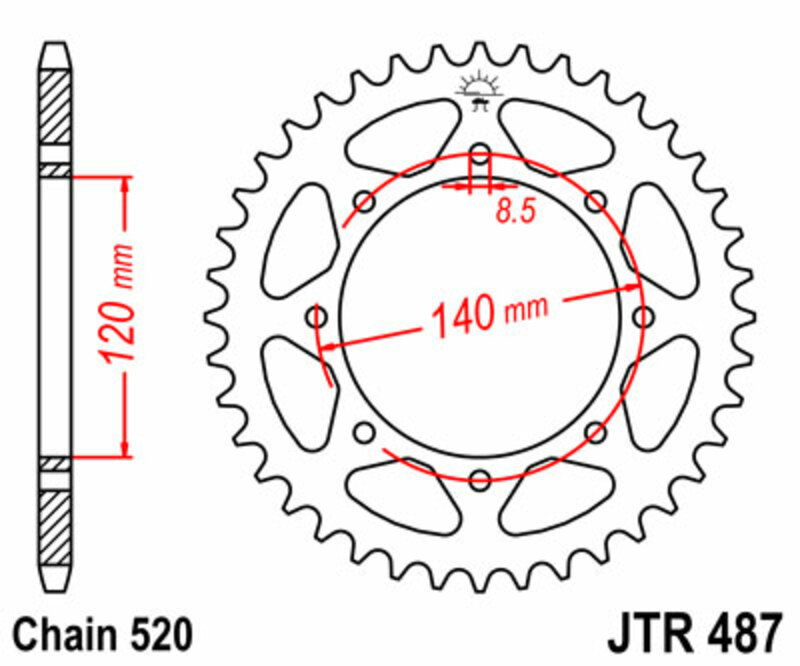Couronne JT. acier standard 487 - 520