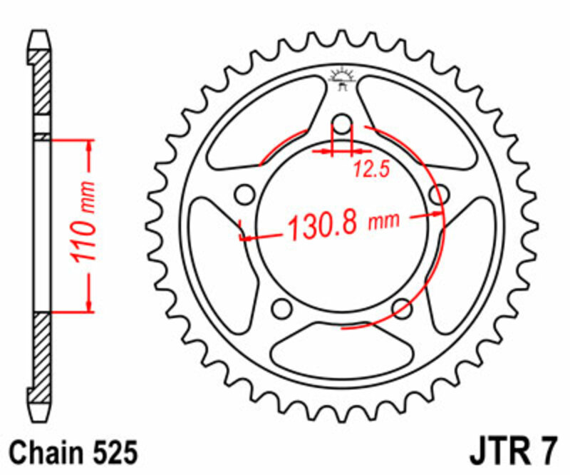Couronne JT. acier standard 7 - 525