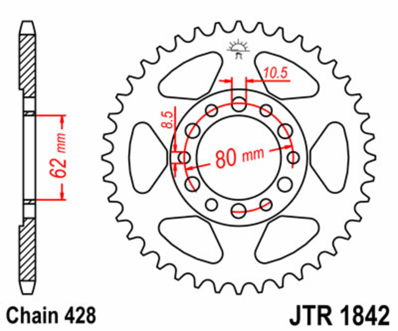 Couronne JT. acier standard 1842 - 428