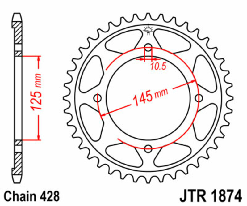 Couronne JT. acier standard 1874 - 428
