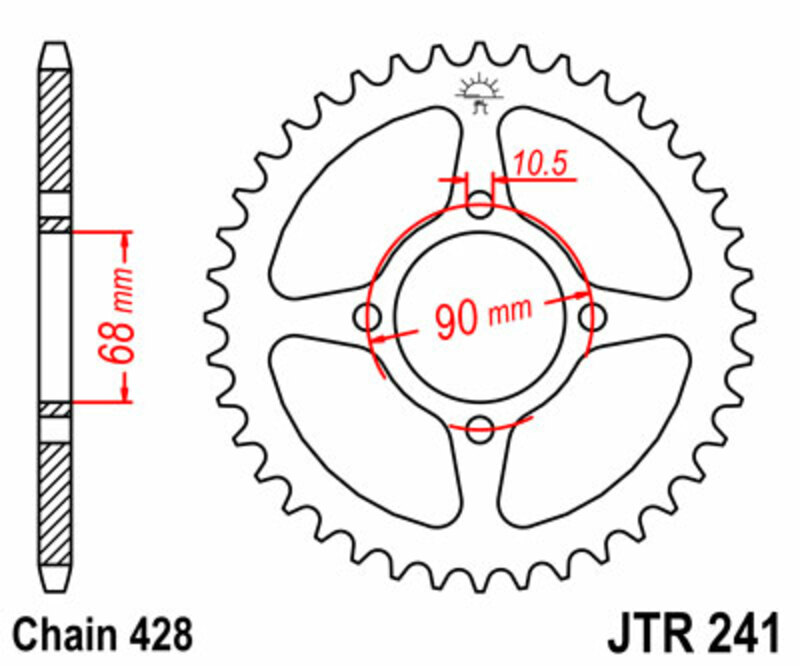 Couronne JT. acier standard 241 - 428