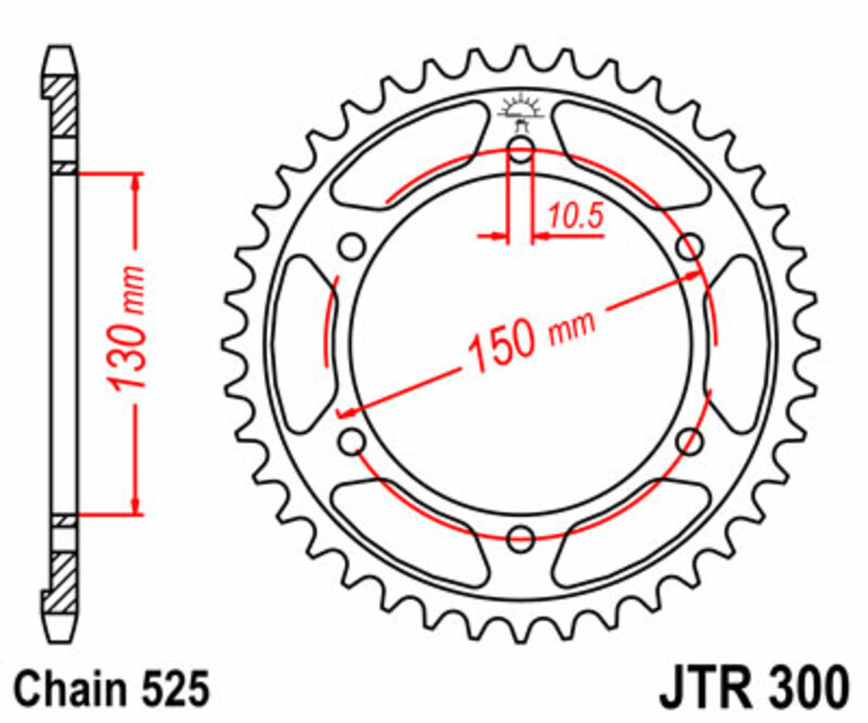 Couronne JT. acier standard 300 - 525