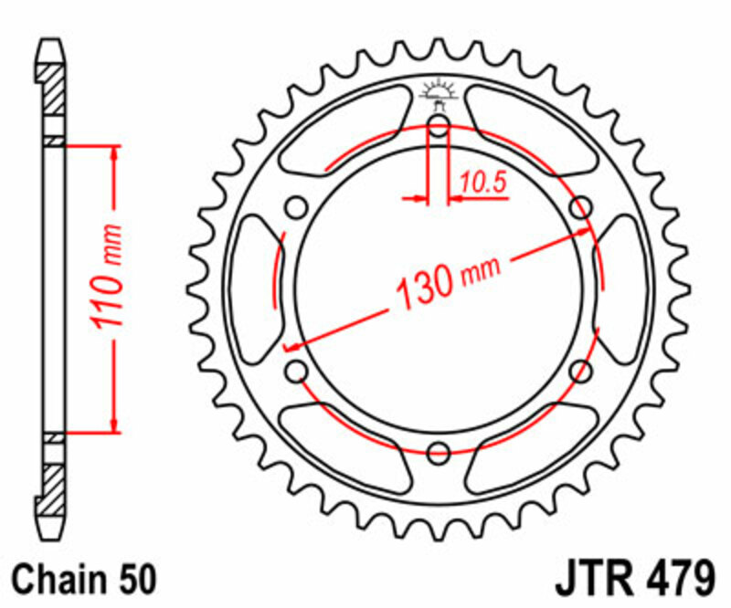 Couronne JT. acier standard 479 - 530