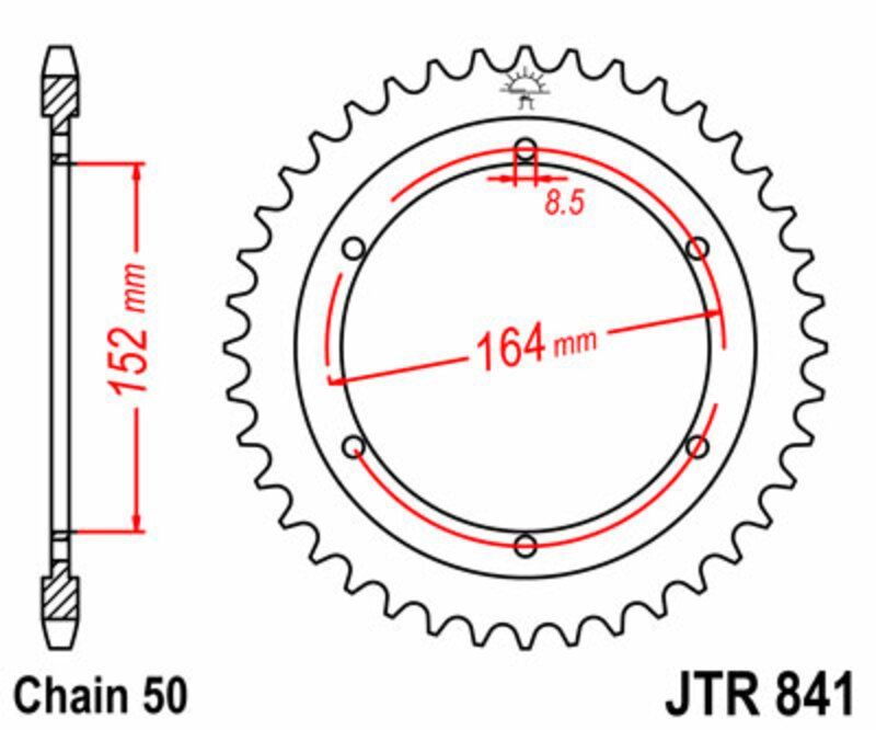 Couronne JT. acier standard 841 - 530