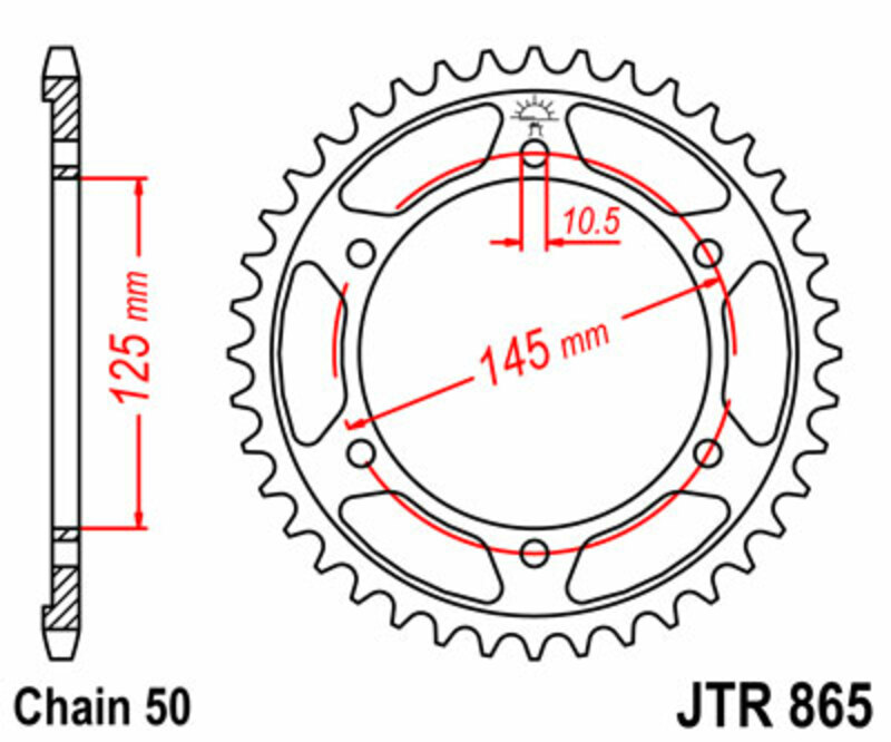 Couronne JT. acier standard 865 - 530