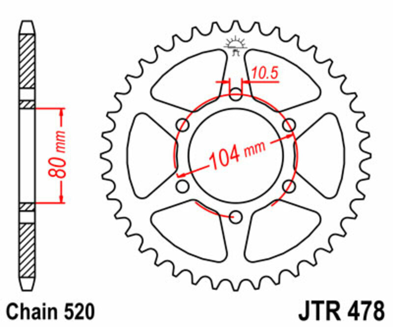 Couronne JT. acier standard 478 - 520