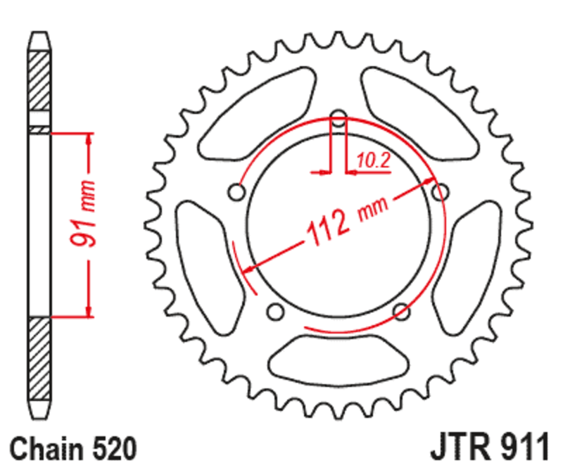 Couronne JT. acier standard 911 - 520