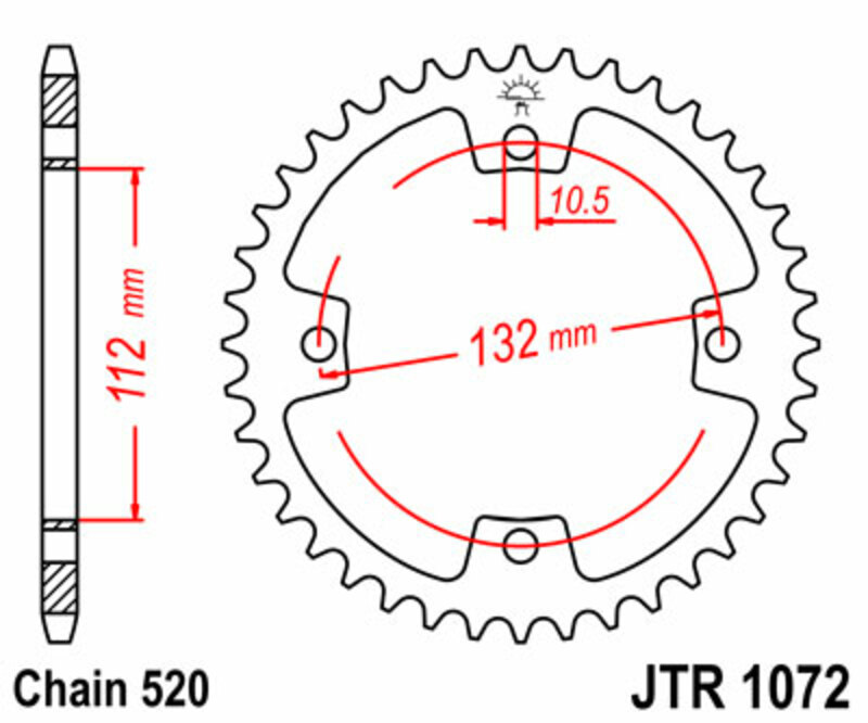 Couronne JT. acier standard 1072 - 520