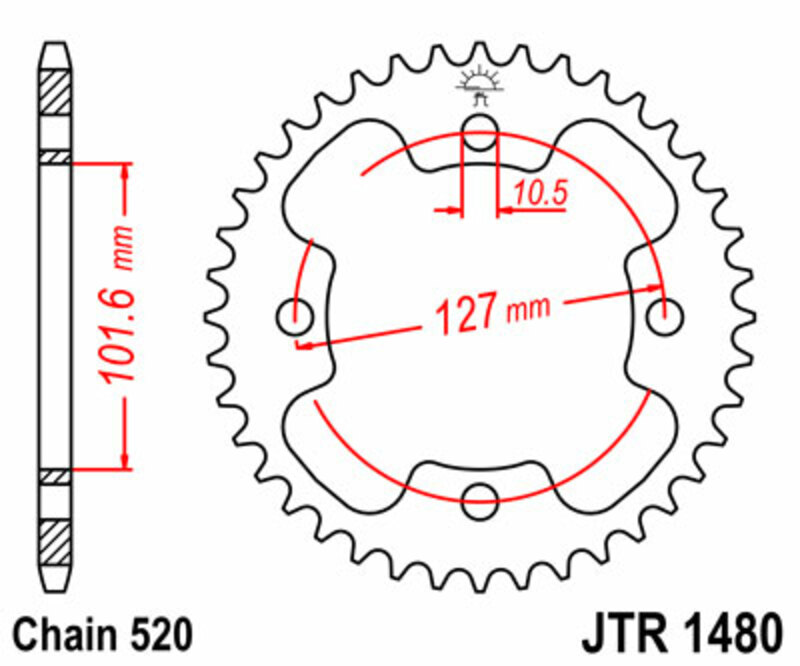 Couronne JT. acier standard 1480 - 520