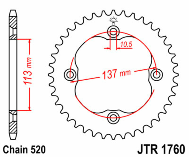 Couronne JT. acier standard 1760 - 520