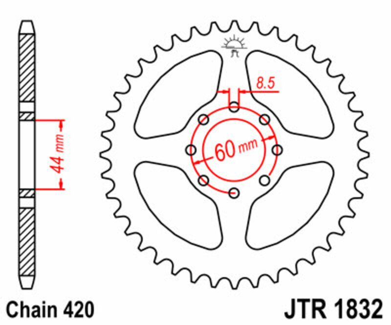 Couronne JT. acier standard 1832 - 420