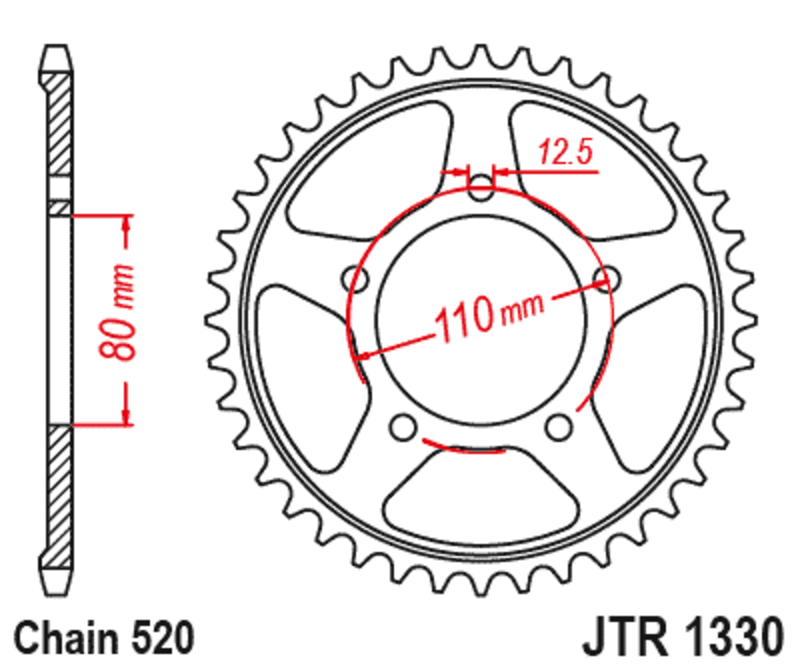 Couronne JT. acier standard 1330 - 520