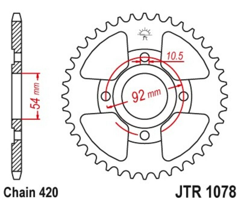Couronne JT. Acier Standard - 420 60 dents