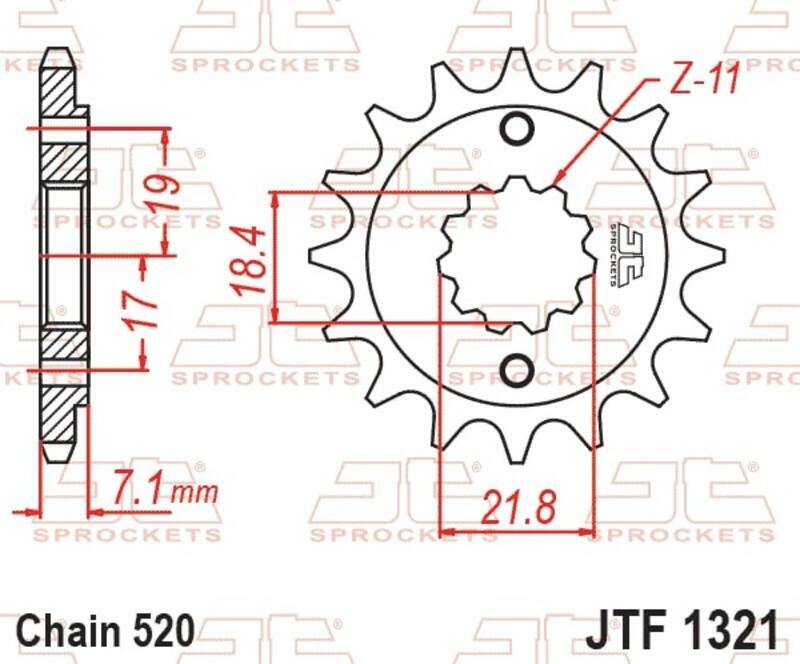 Pignon de sortie de boite JT. acier anti - bruit 1321 - 520 15 dents