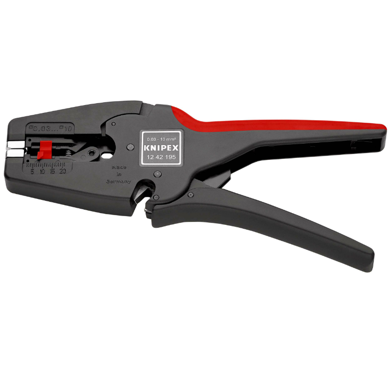 Pince à denuder Knipex PRO MULTISTRIP AUTOMATIQUE 190mm DENUDAGE FIL 0,3 A 10mm COUPE JUSQU'A 10mm 12 42 195 MADE IN GERMANY