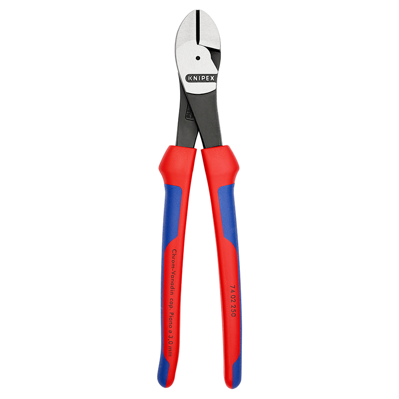 Pince coupante Knipex PRO ROBUSTE 250mm GRIS ANTIROUILLE EPAISSEUR MATERIAU 3,0 A 4,6mm POIGNEE ERGONOMIQUE 74 02 250 MADE IN GERMANY