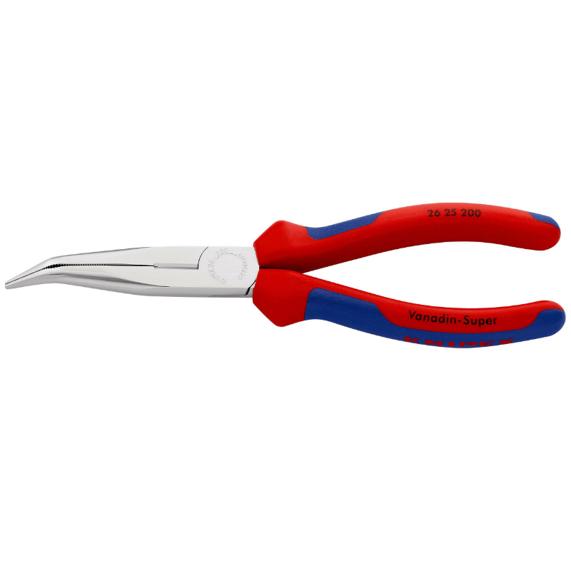 Pince à bec Knipex FIN COUDEE PRO DEMI RONDE 200mm CHROME POIGNEE ERGONOMIQUE 26 25 200 MADE IN GERMANY