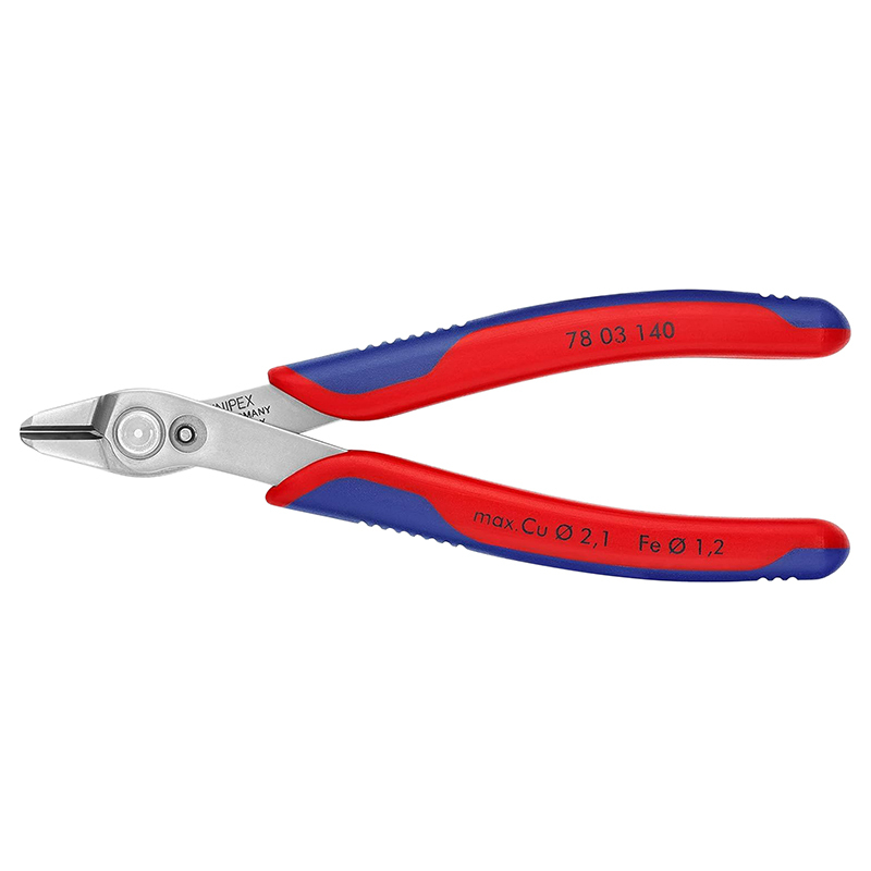 Pince coupante Knipex PRO SUPER KNIPS XL 140mm CHROME ULTRA FINE ELECTRONIQUE MECANIQUE PRECISION POIGNEE ERGONOMIQUE 78 03 140 MADE IN GERMANY