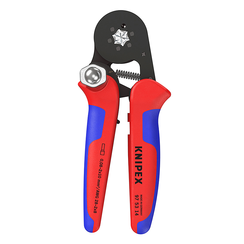 Pince à sertir Knipex PRO AUTO - AJUSTABLE EMBOUT CABLE 180mm POIGNEE ERGONOMIQUE 97 53 14 MADE IN GERMANY