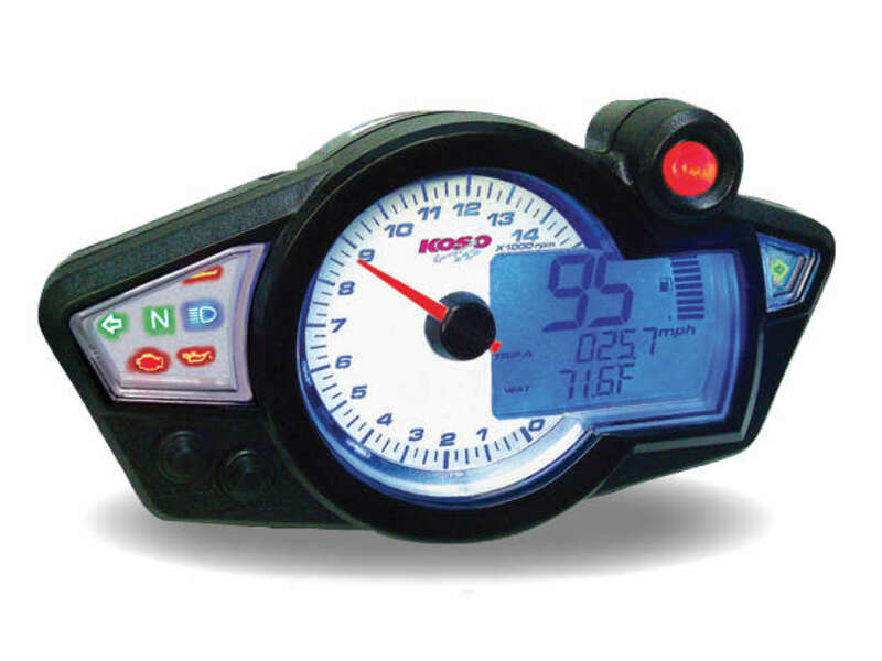 Compteur Koso digital mutlifonctions RX1N GP Style fond blanc