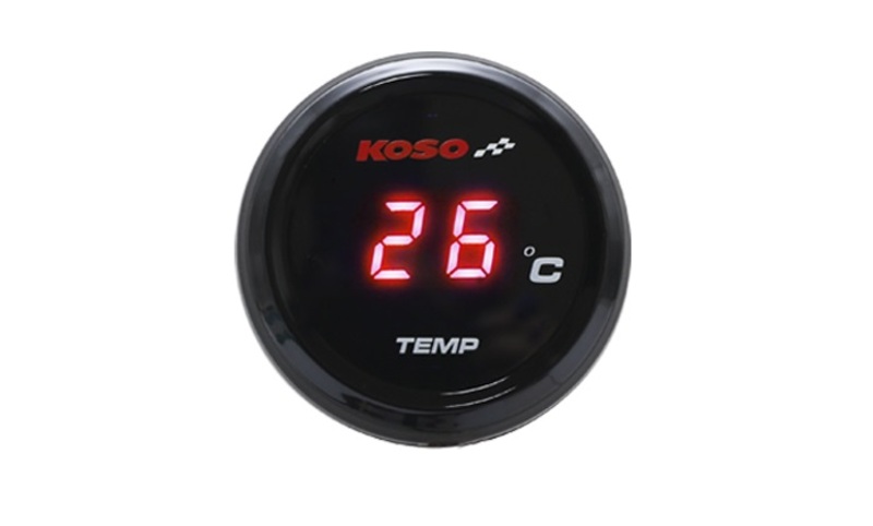 Indicateur de température Koso Compteur d'eau i-GEAR affichage rouge
