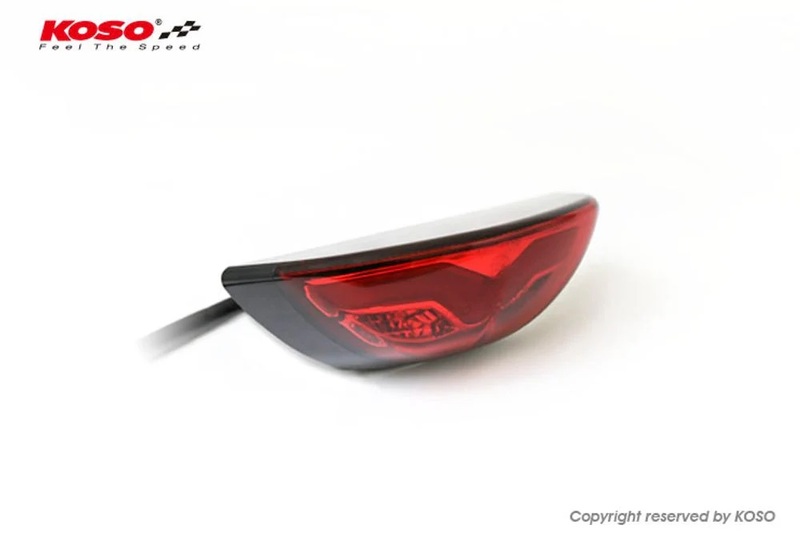 Phare avant Koso Led-Taillight, Red GT-03, e-mark.