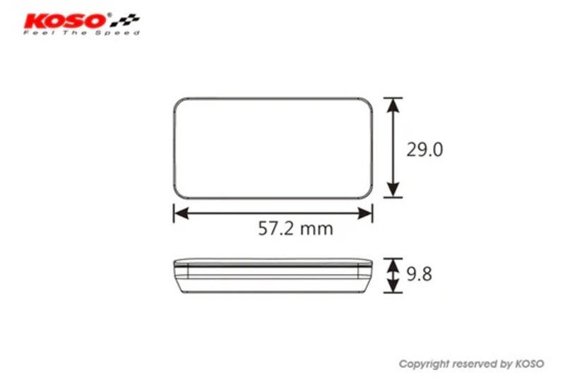 Voltmètre Koso Voltmètre Thermomètre Slim Line nouvelle