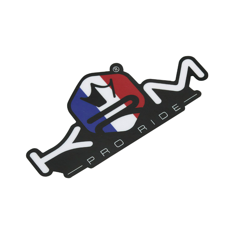 Sticker plaque phare KRM 80x40 mm BLEU,BLANC ROUGE