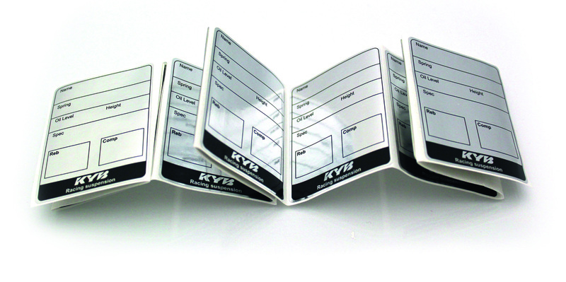 Stickers Kayaba Etiquettes maintenance KYB par 10