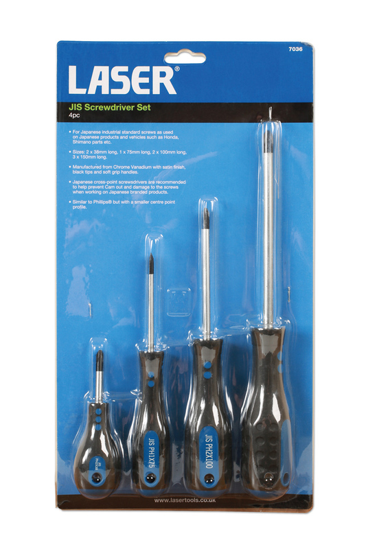 Tournevis Laser Tools Jeu JIS - 4 pièces