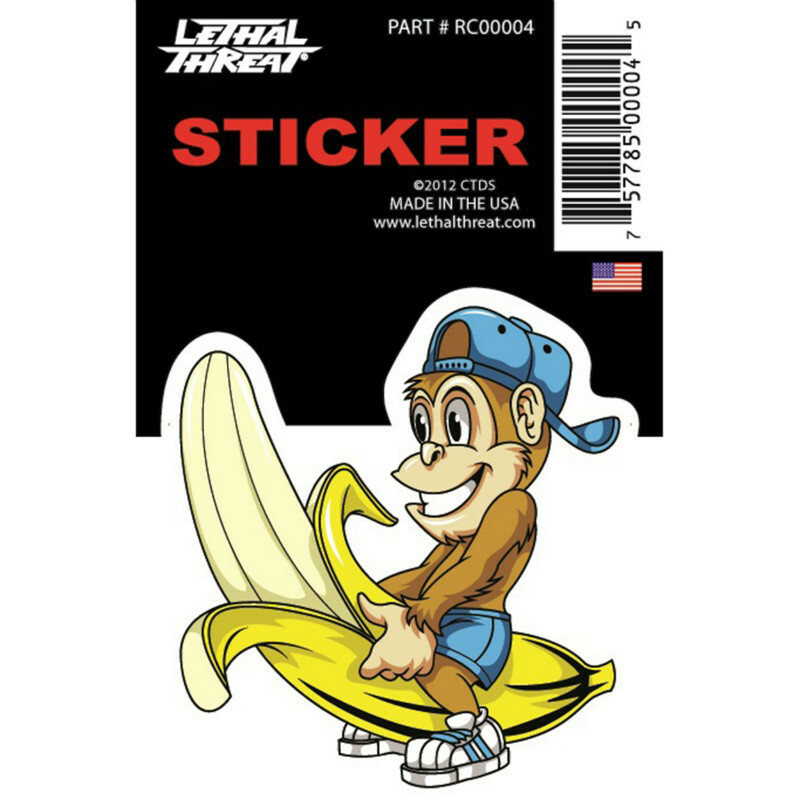 Planche de stickers Lethal Threat MINI VILAIN SINGE BANANA 60x80mm