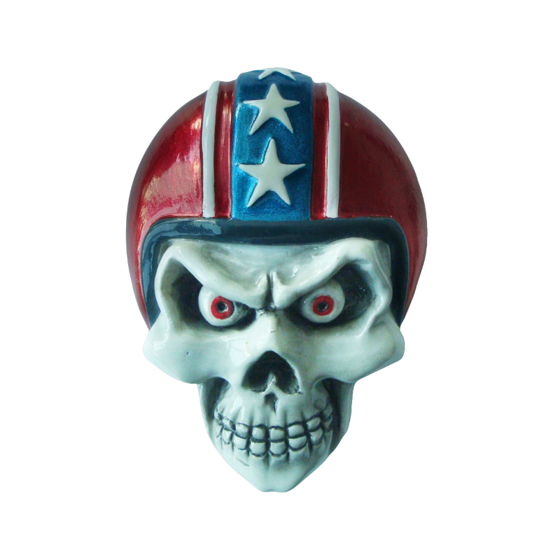 Emblème Lethal Threat 3D SKULL HELMET ROUGE