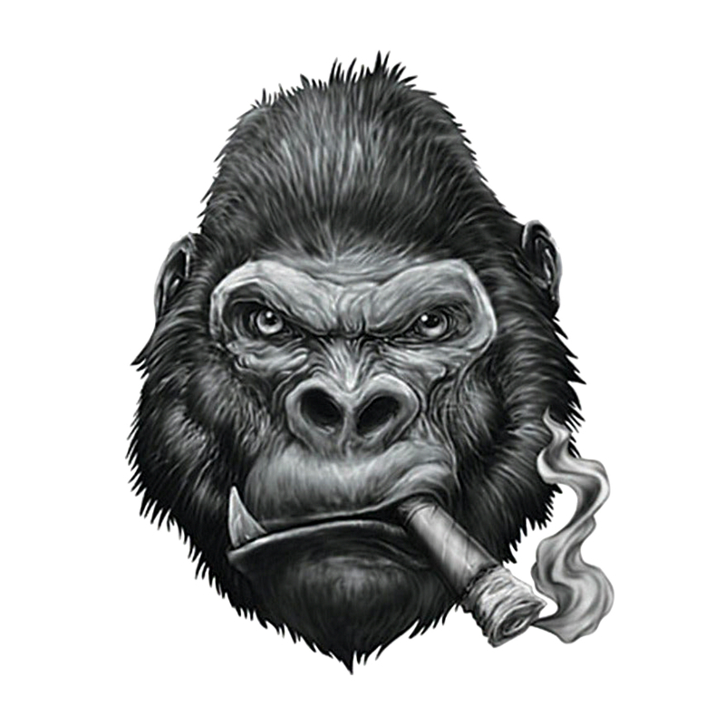 Planche de stickers Lethal Threat MINI VILAIN GORILLE CIGARE 60x80mm