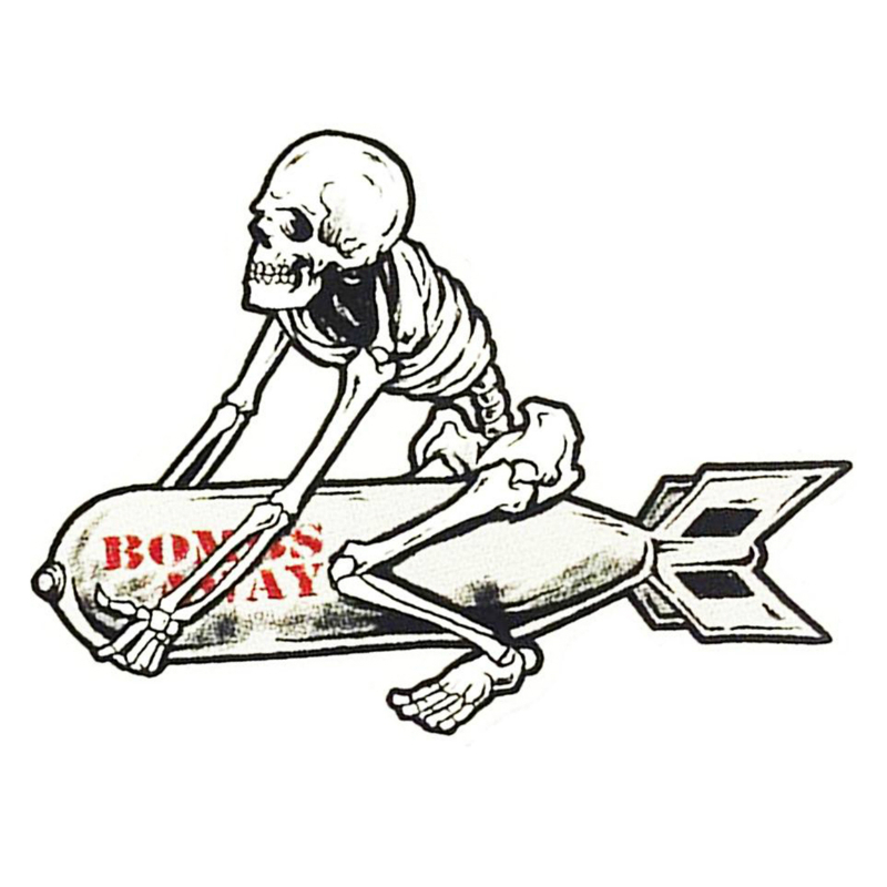 Planche de stickers Lethal Threat MINI BOMBS AWAY SKELETON 60x80mm