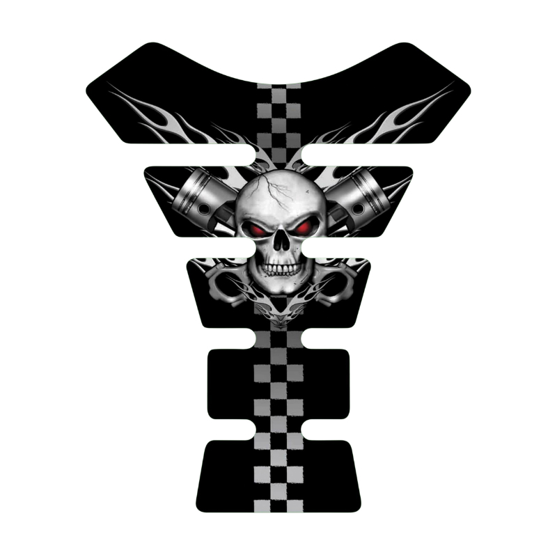 Protège réservoir Lethal Threat PROTECTION MOTO PISTON SKULL 180x220mm LT70036