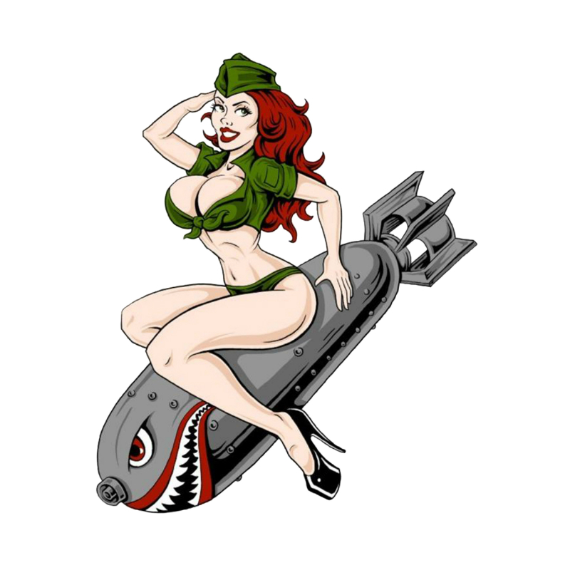 Planche de stickers Lethal Threat MINI PIN UP BOMBE 60x80mm