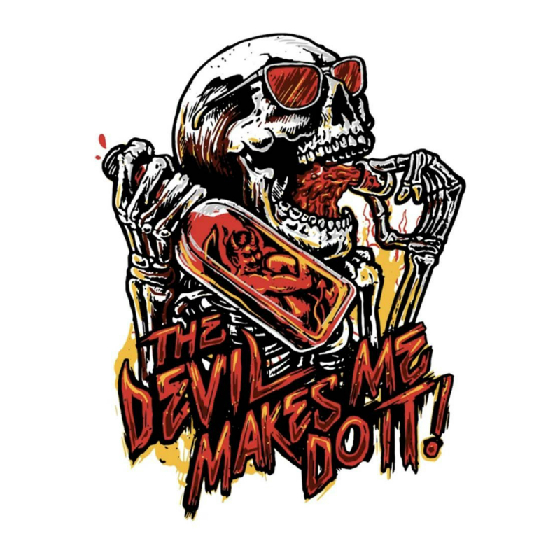 Planche de stickers Lethal Threat MINI DEVIL MADE ME DO IT 60x80mm